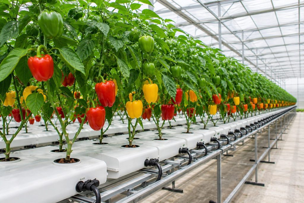 Hydroponic Peppers Farming